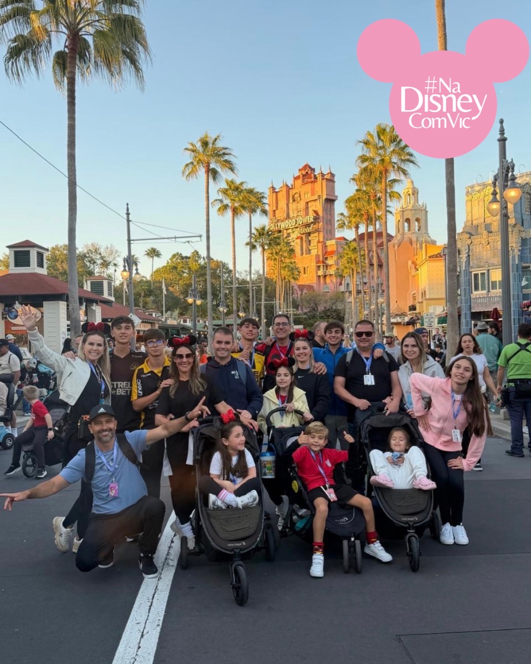 Grupo de famílias no Disney's Hollywood Studios